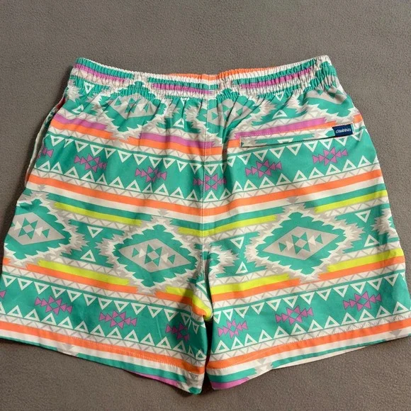 Chubbies Shorts Men M Colorful En Fuegos Aztec Mesh Lined Swim Trunk Beach - Picture 2 of 10
